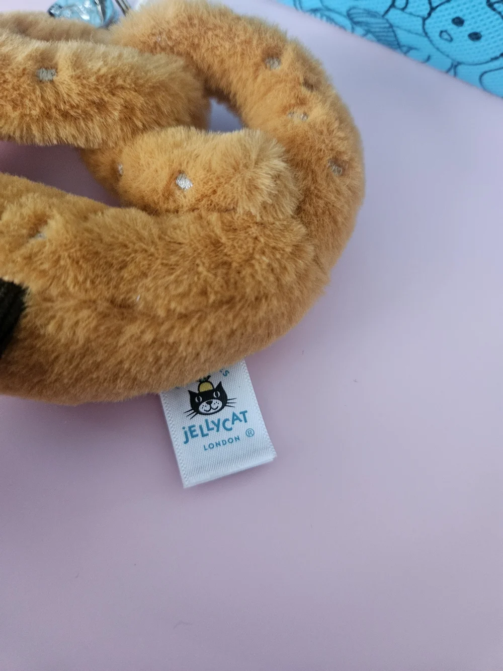 Jellycat Tan Pretzel Keyring - Kids Accessory